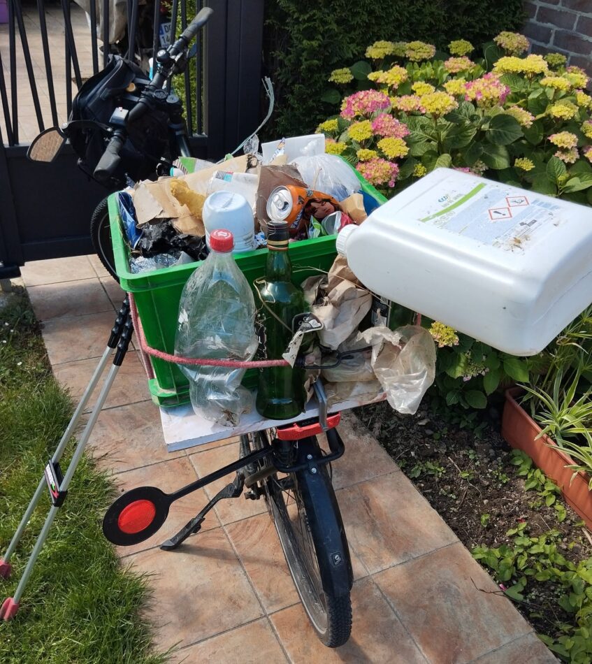 Déchets à vélo